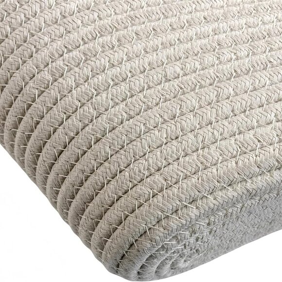 Women's Straw Tote Bag Cotton Large Capacity Woven Handbag Shoulder Bag - Picture 4 of 7